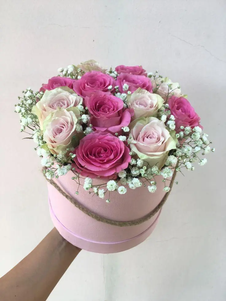 Elegant Pink Rose Box