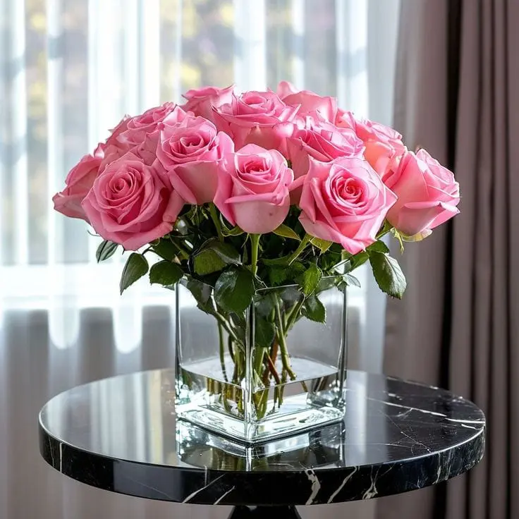 💗 Pink Rose Charm – Fresh Flower Arrangement