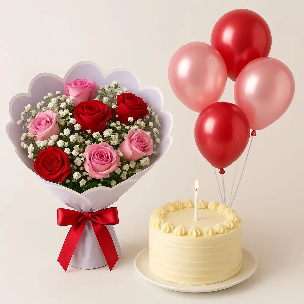 Rosy Charm Celebration Combo