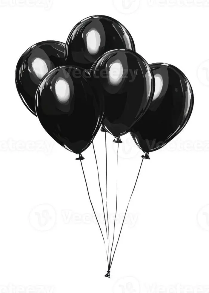 Midnight Elegance Black 5 pcs Balloon Set
