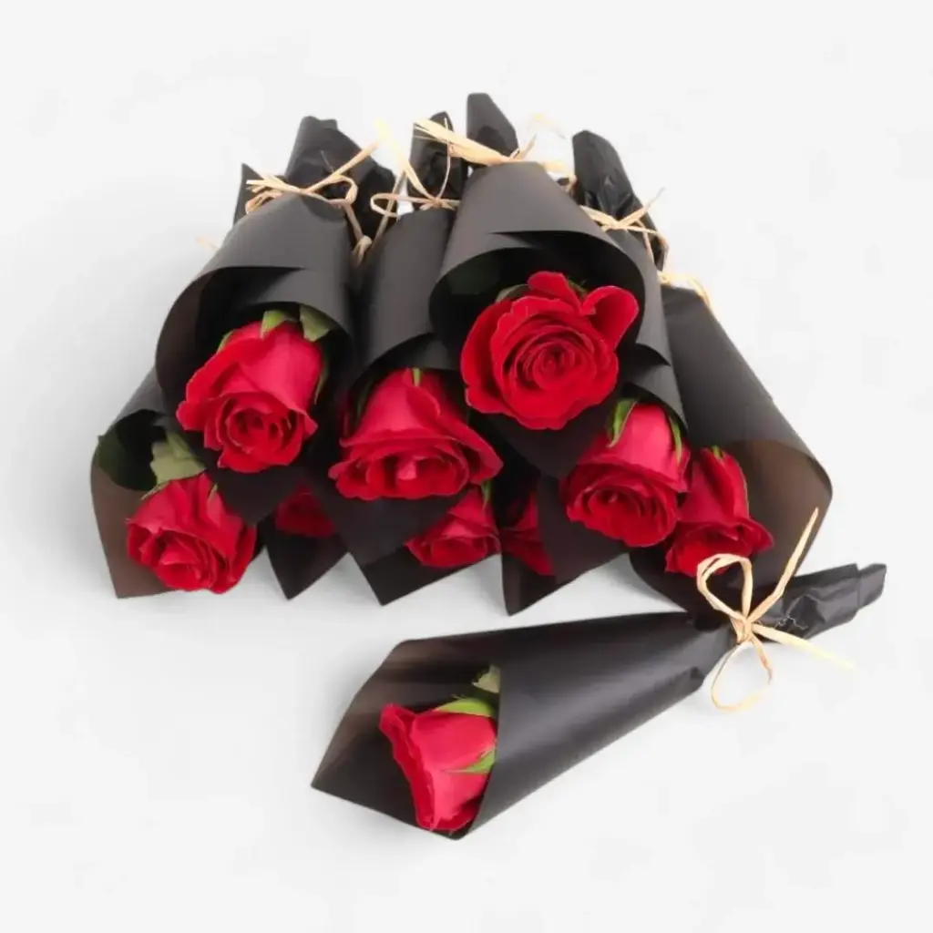 Elegant Single White Rose Wrap