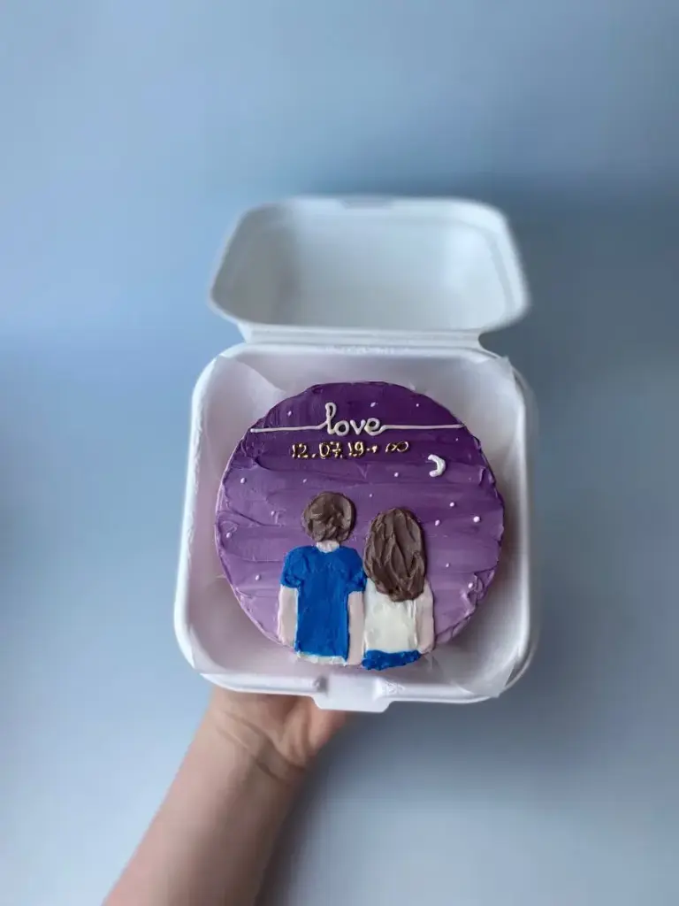 Starry Night Love Mini Bento Cake