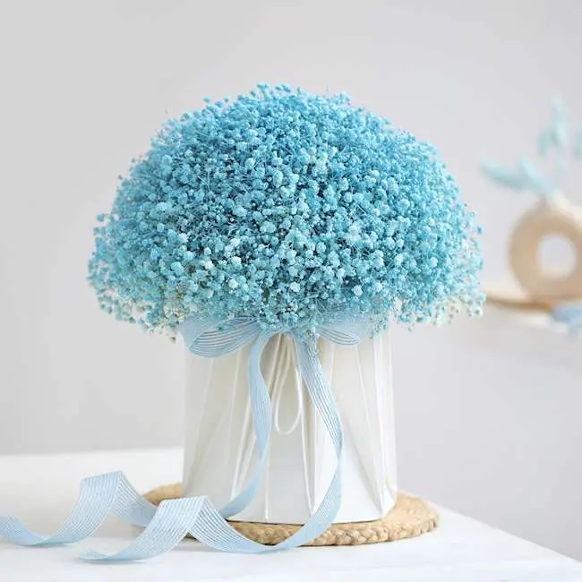 Elegant sky blue Baby’s Breath Bouquet