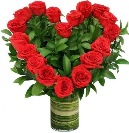 Heart’s Desire – Red Roses in Love’s Embrace