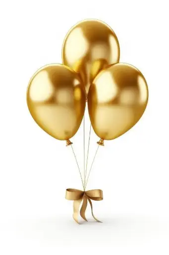 Golden Glow Balloon Trio